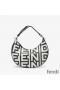 Fendi Small Fendigraphy Hobo Bag In Fendi Roma Capsule Leather Black/White
