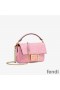 フェンディミニバゲットバッグFFモチーフNappa革のピンク