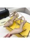 Fendi First Slingback Pumps Women Calf Leather Beige