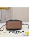 Fendi Mini Pomodorino Bucket Bag In FF Motif Fabric Brown