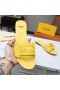 Fendi Baguette Slides Women Leather Yellow