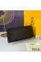 Fendi Continental Wallet In FF Motif Nappa Leather Black