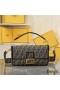 Fendi Large Baguette Bag In FF Motif Fabric Brown