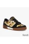 Fendi Match Compact Sneakers Unisex Fendace Suede Black