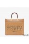 Fendi Medium Sunshine Shopper Bag In Python ROMA Logo Calf Leather Khaki