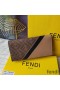 Fendi Continental Wallet In FF Motif Fabric Brown/Black