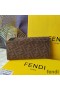 Fendi Continental Wallet In FF Motif Fabric Brown/Black