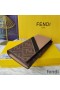 Fendi Continental Wallet In FF Motif Fabric Brown/Black