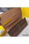 Fendi Continental Wallet In FF Motif Fabric Brown/Black