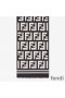 Fendi FF Scarf In Wool and Silk Black