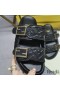 Fendi Feel Slides Unisex FF Motif Nappa Leather Black
