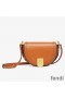 Fendi Moonlight Bag In ROMA Logo Calf Leather Brown