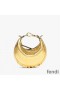 Fendi Nano Fendigraphy Hobo Bag In Calf Leather Gold