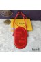 Fendi O'Lock Phone Pouch In Calf Leather Red