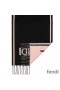 Fendi Roma Logo Scarf In Cashmere Pink/Black