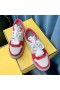 Fendi Match Compact Sneakers Unisex Suede Red
