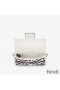 Fendi Mini Baguette Bag In FF Motif Canvas Black/White