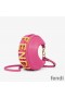 Fendi Mini Fendigraphy Hobo Bag In Calf Leather Rose