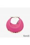 Fendi Mini Fendigraphy Hobo Bag In Calf Leather Rose