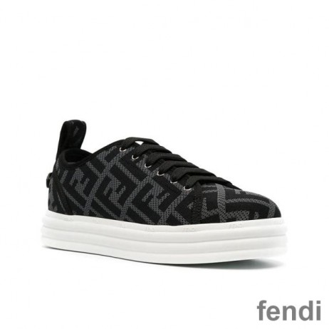 Fendi 상승즈 여성 FF 모티브 직물 검정