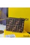 Fendi 빌립에서 FF 모티브 FF 모티브 Nappa 가죽은 갈색