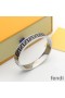 Fendi FF Ragid 팔찌 에나멜을 입힌 금속 블랙/Palladium