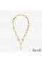 Fendi O'Lock 메시 목걸이에 금속