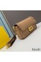 Fendi Baguette Bag In Stitching Leather Apricot