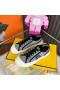 Fendi Domino Sneakers Unisex Houndstooth Motif Fabric Black