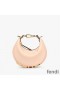Fendi Nano Fendigraphy Hobo Bag In Calf Leather Pink