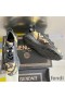 Fendi Flow Sneakers Men Fendace Baroque Fabric Black