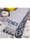 Fendi Roma Logo Scarf In Cashmere and Wool Grey