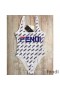 Fendi Swimsuit Women Fendi Fila Motif Lycra White/Blue