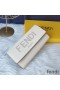 Fendi Continental Wallet In ROMA Logo Calf Leather White