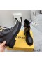 Fendi Fendigraphy Combat Boots Women Leather Black