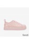 Fendi Rise Sneakers Women FF Motif Nappa Leather Pink