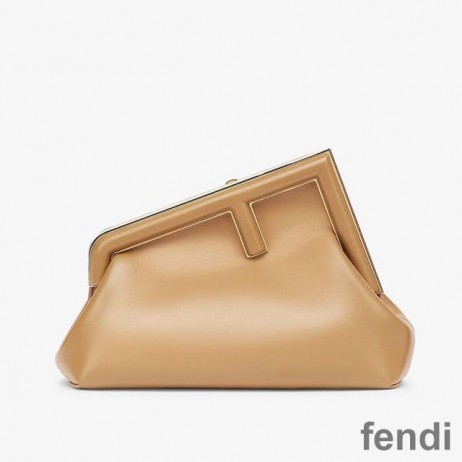 Fendi Small First Bag In Nappa Leather Beige