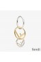 F is Fendi Pendant Earrings In Metal Gold/Palladium