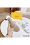 Fendi Baguette Heeled Slides Women Leather White