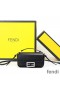 Fendi Baguette Phone Pouch In Nappa Leather and Fabric Black