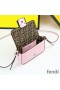 Fendi Baguette Phone Pouch In Nappa Leather and Fabric Pink