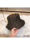 Fendi Bucket Hat In FF Motif Cotton Black