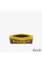 Fendi Card Holder In ROMA Logo FF Motif Fabric Brown