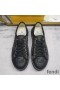 Fendi Domino Sneakers Unisex FF Motif Fabric Black