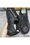 Fendi Domino Sneakers Unisex FF Motif Fabric Black
