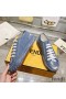 Fendi Domino Sneakers Unisex Floral Motif Denim Blue