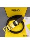 Fendi FF Buckle Reversible Belt In Calf Leather Coffee