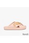 Fendi Fendigraphy Crossover Slides Women Leather Pink