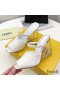 Fendi First Sandals Women Patent Leather White