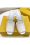 Fendi First Sandals Women Patent Leather White